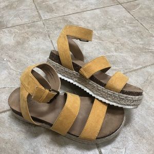 Yellow Platform Sandals